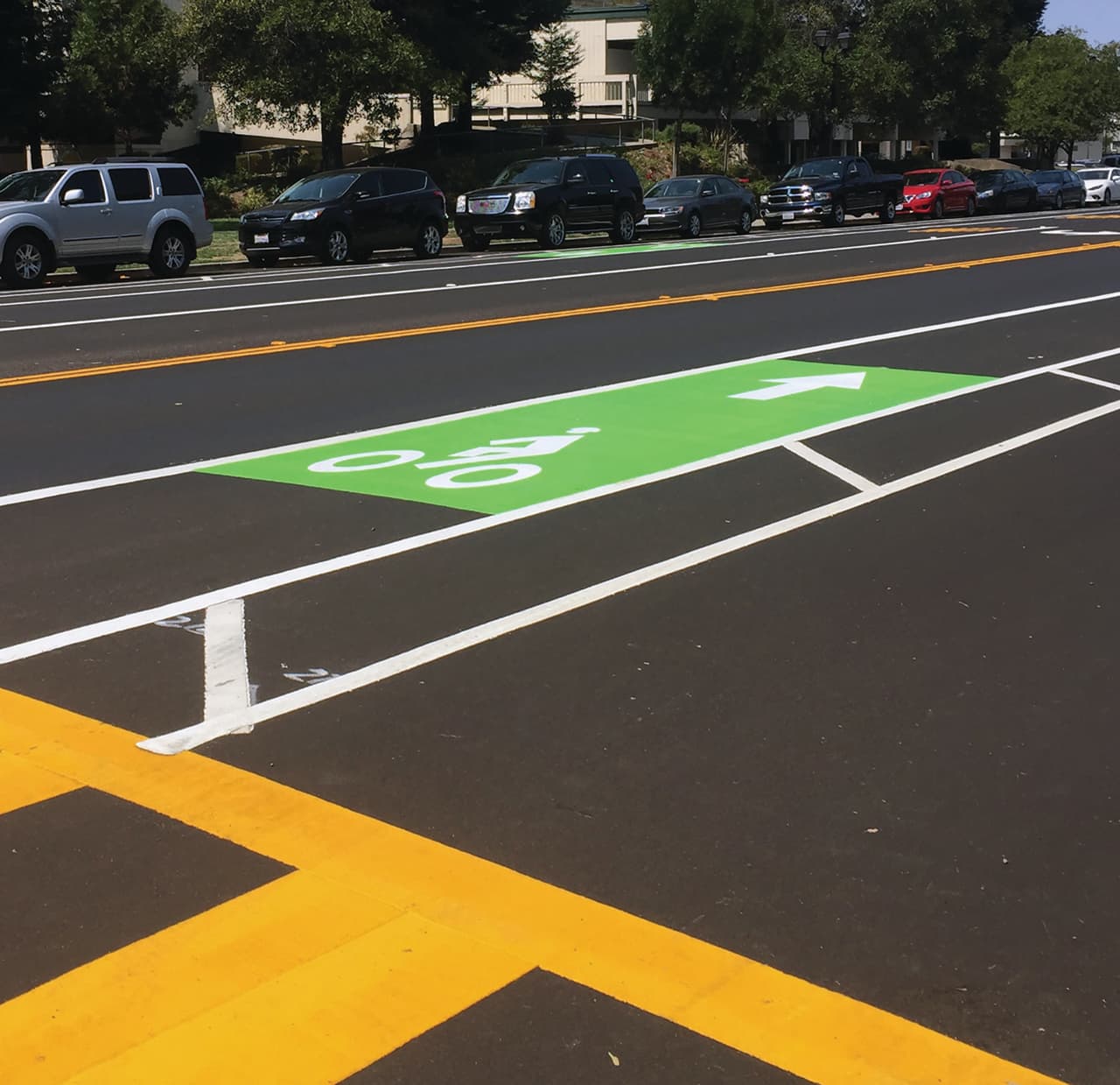 Bike Lanes surface systems by HUB — Canadian installation — installation photo 6