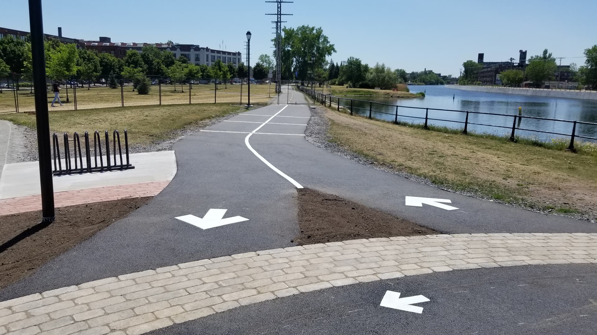HUB Surface Systems decorative pathway paving — park pathways and public greenspace at a municipal park