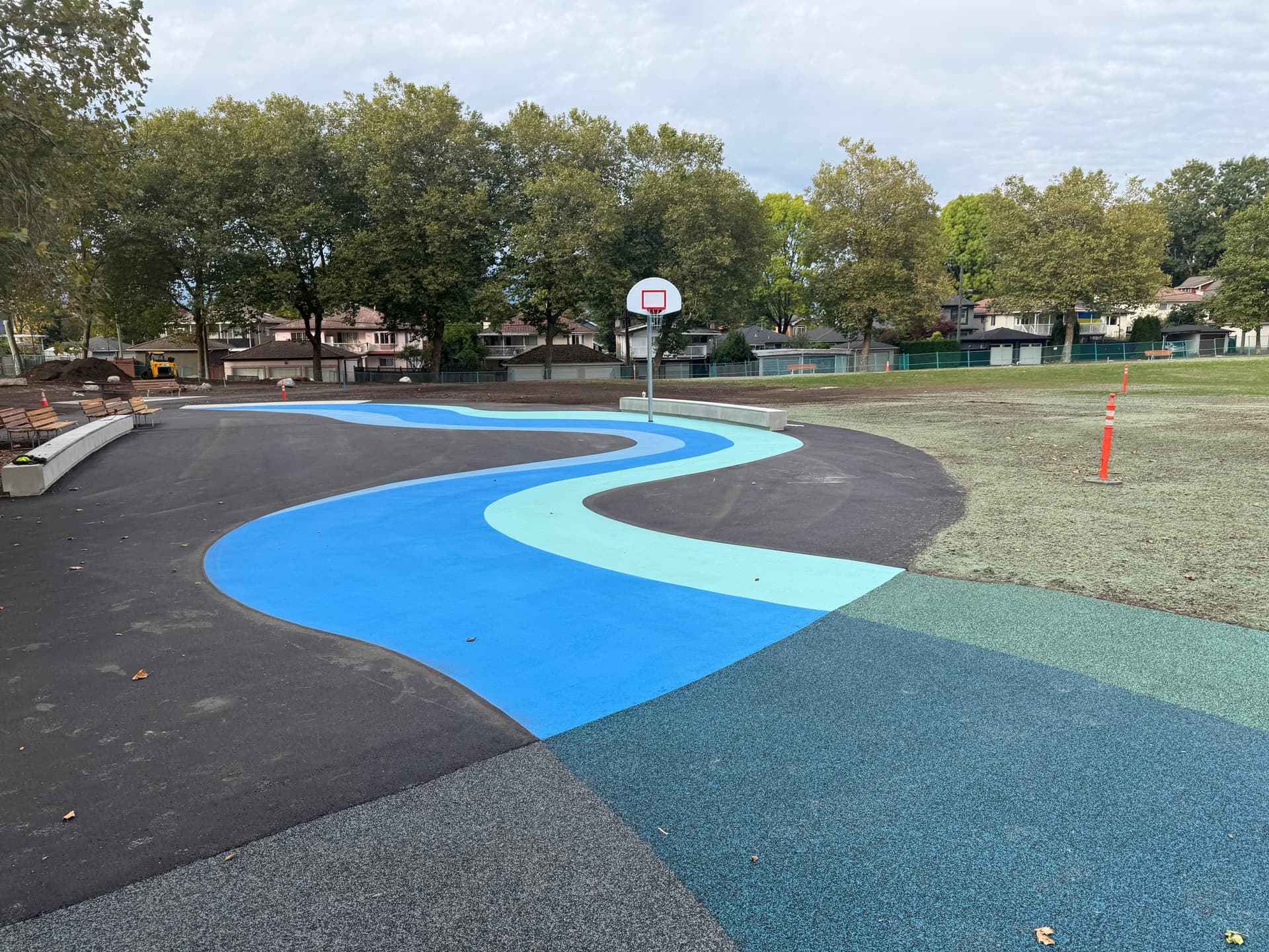 Decorative pathway paving at a greenway connection in Canada — installed by HUB Surface Systems