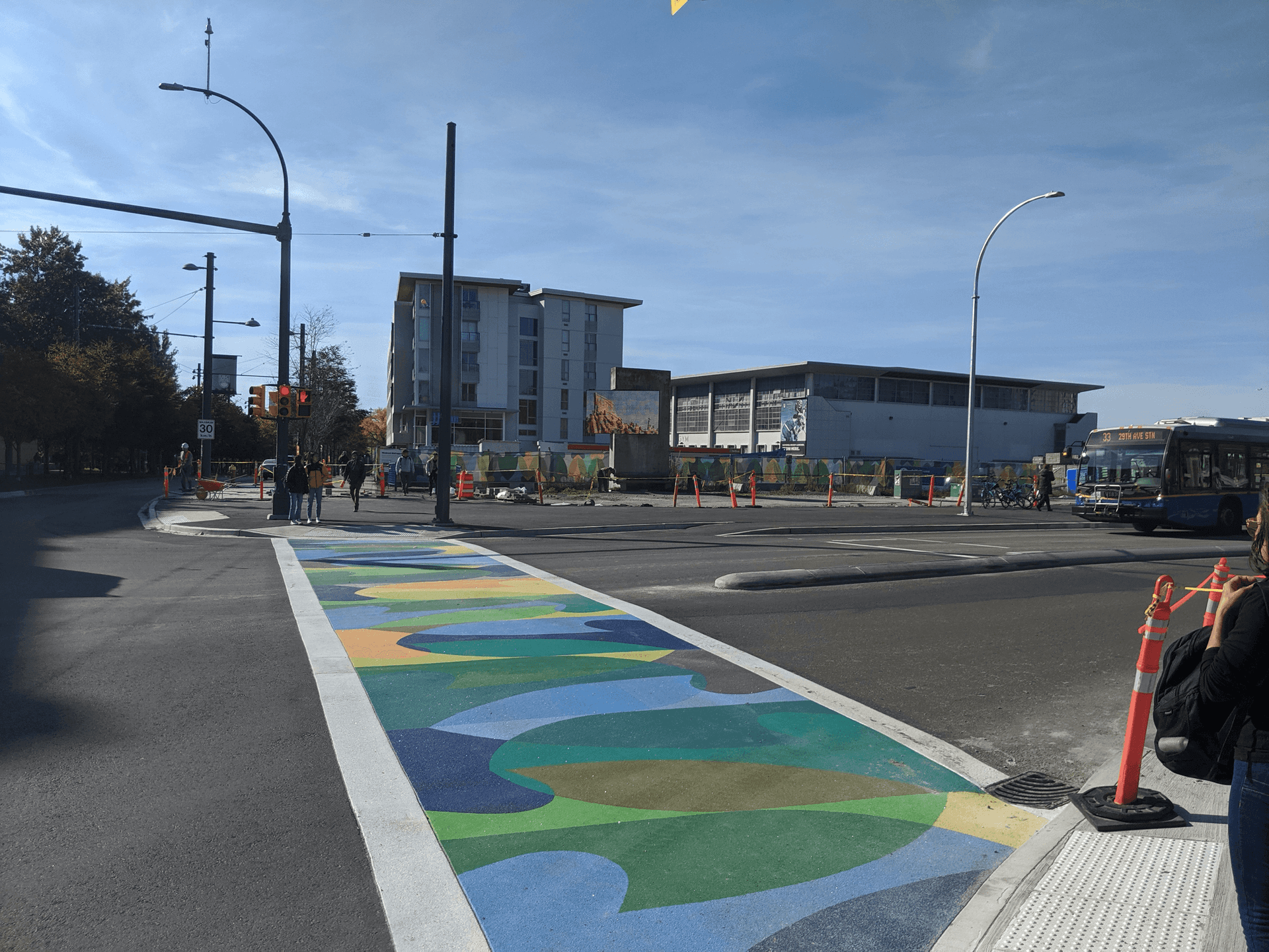 Decorative plaza paving at a civic plaza in Canada — installed by HUB Surface Systems