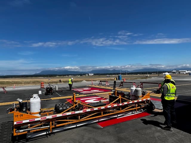 AirMark decorative pavement by HUB Surface Systems — installation photo 2