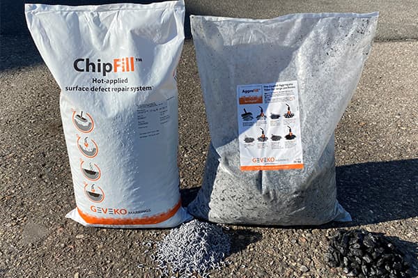 ChipFill decorative pavement by HUB Surface Systems — Chipfill Aggrefill Bags