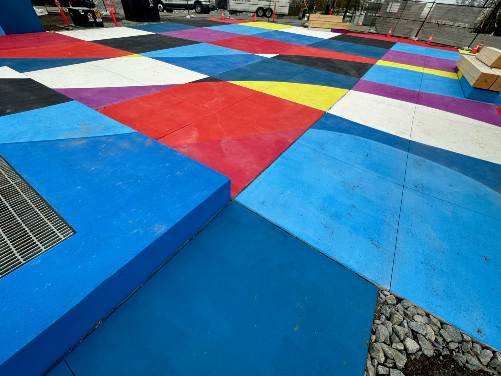StreetBond pavement coating in UV-stable acrylic pavement coating — a sport court, Canada