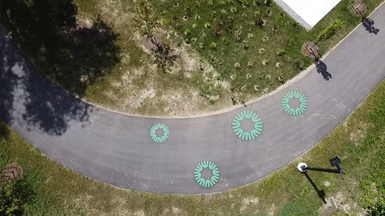 TrafficPatterns decorative pavement by HUB Surface Systems — installation photo 2