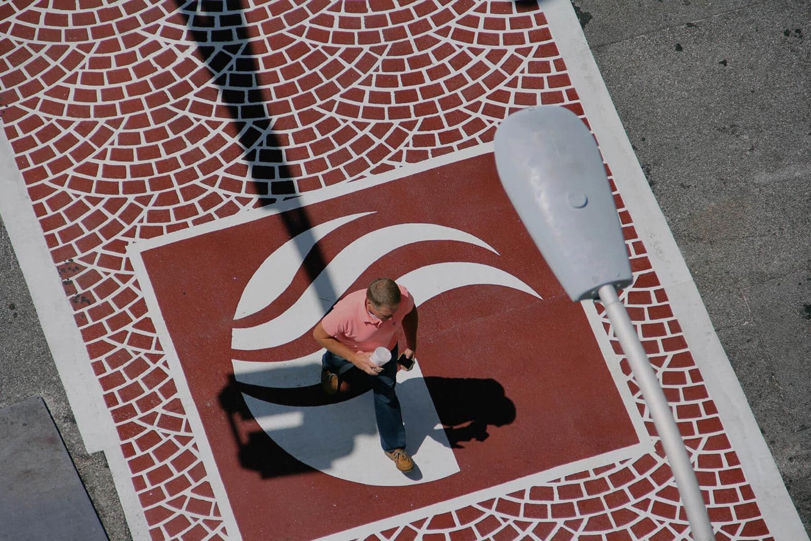 TrafficPatterns decorative pavement by HUB Surface Systems — installation photo 6