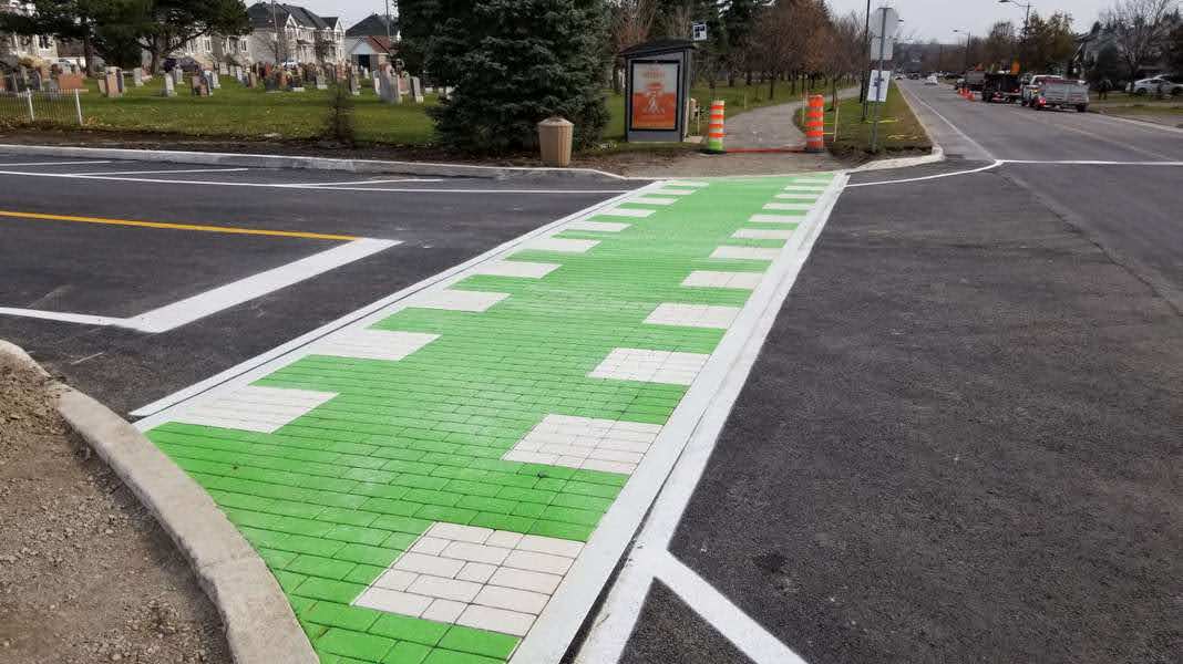 TrafficPatternsXD decorative pavement by HUB Surface Systems — installation photo 5