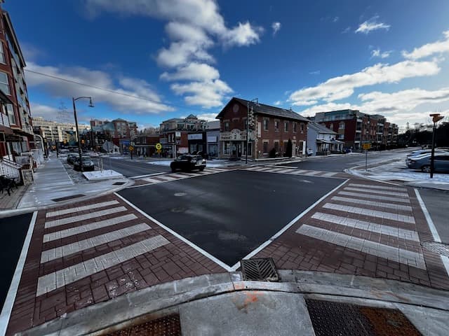 TrafficPatternsXD decorative pavement by HUB Surface Systems — installation photo 6