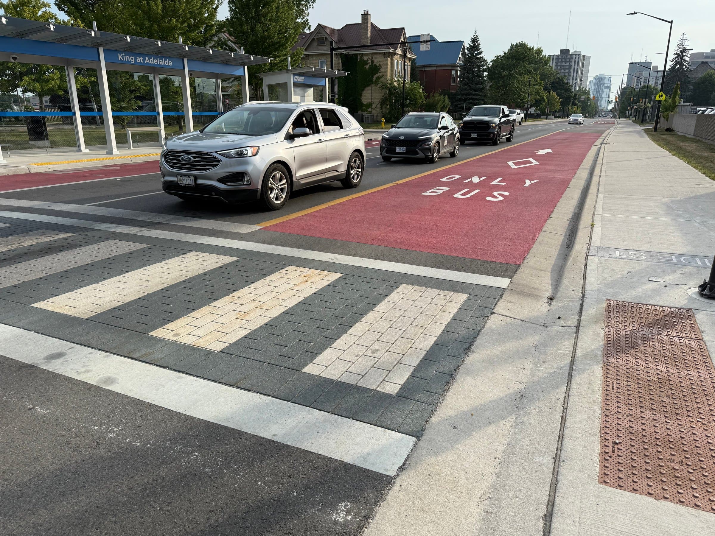 Bus Lanes surface systems by HUB — Canadian installation — installation photo 6