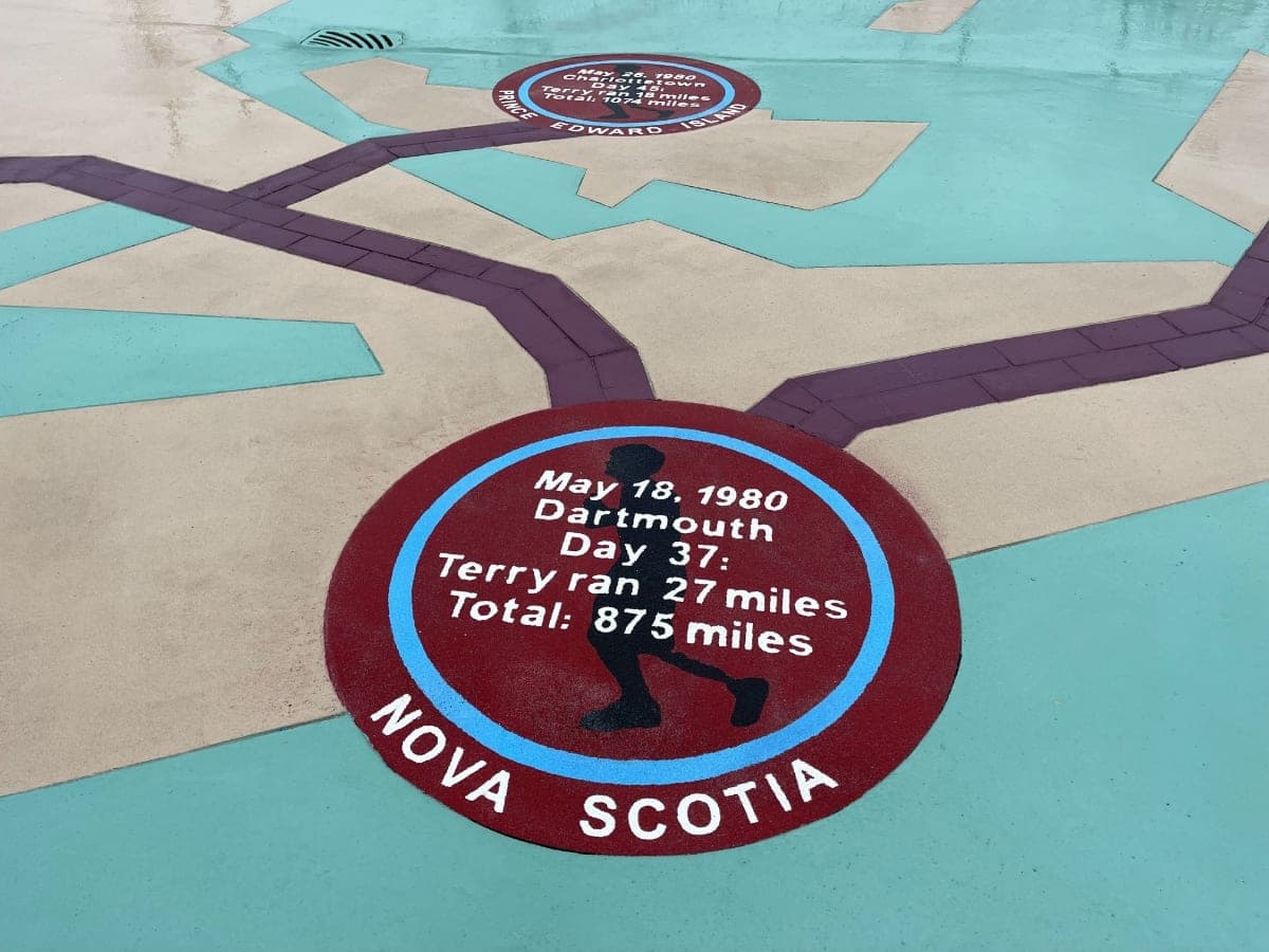 Public art pavement installation — HUB Surface Systems civic mural project 3