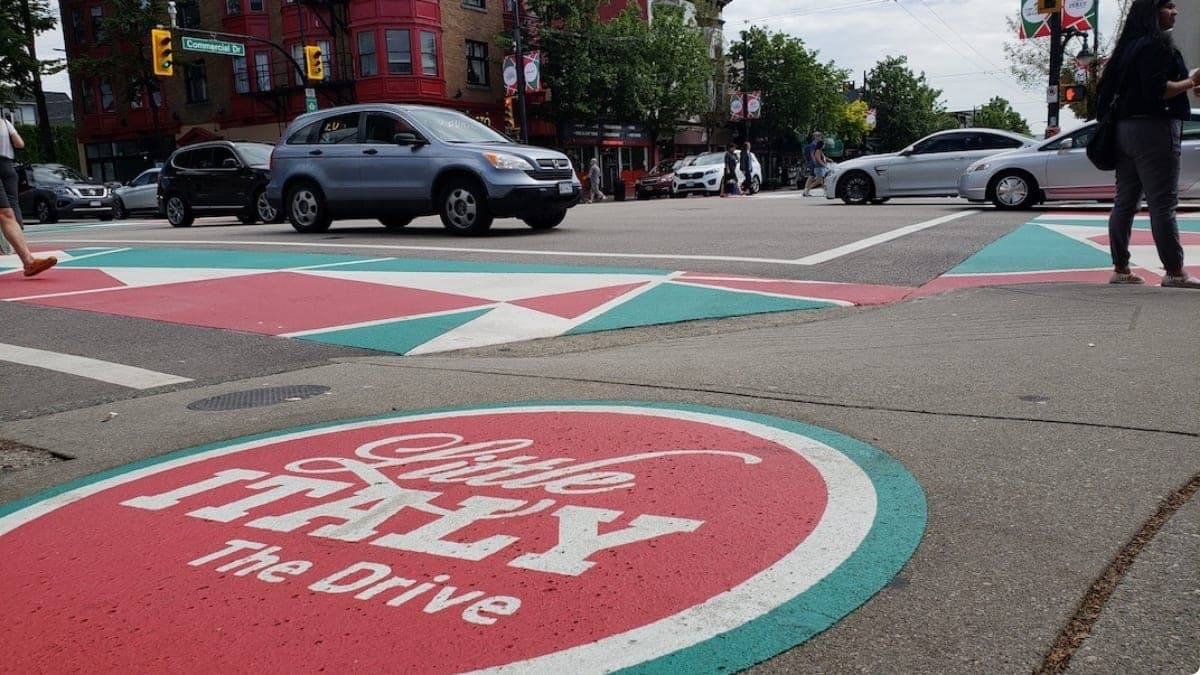 Public art pavement installation — HUB Surface Systems civic mural project 4