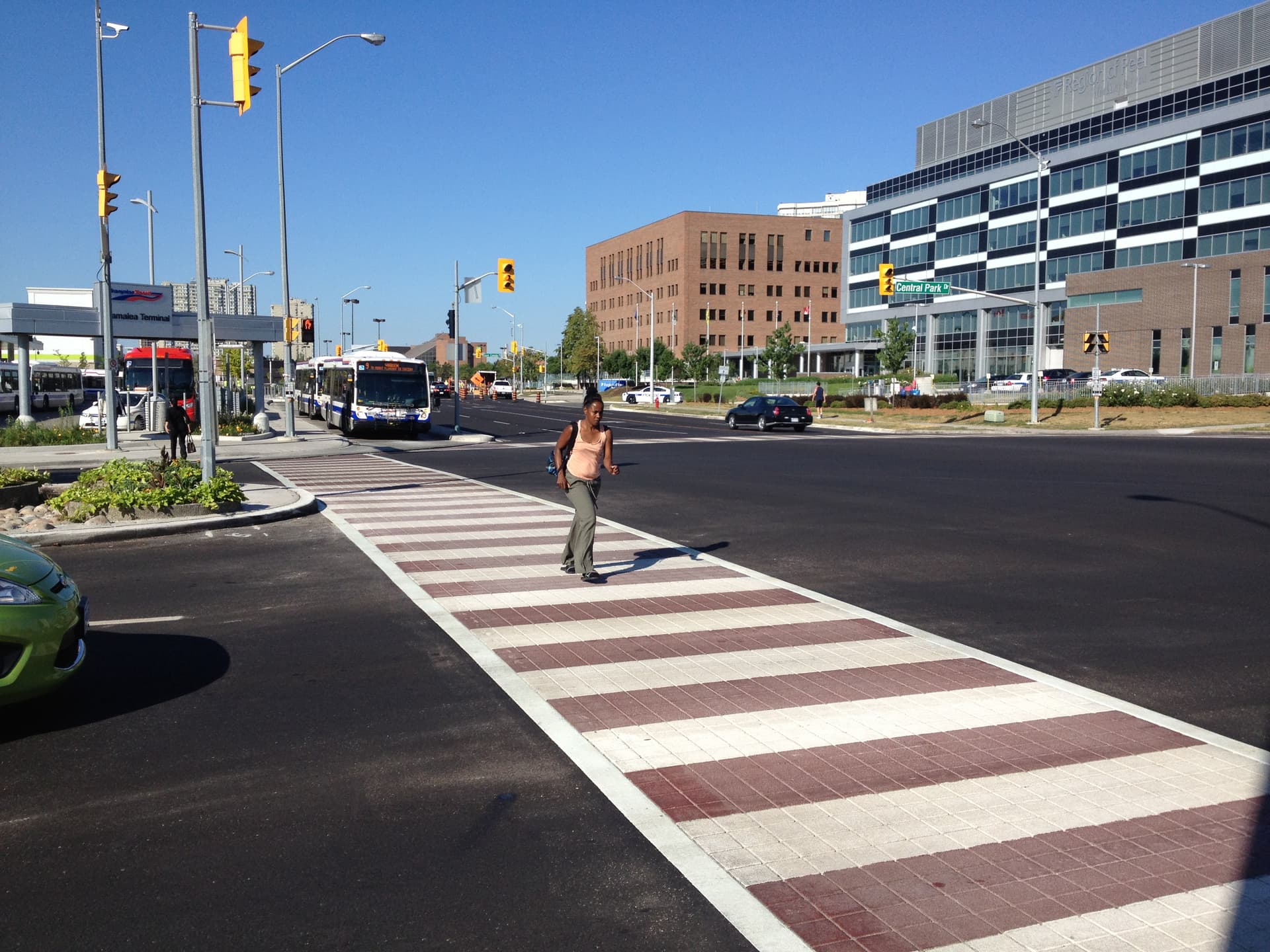 Canadian decorative crosswalk project by HUB Surface Systems — a municipal intersection in Canada