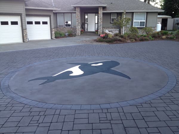 Townhome community paving at a strata common entrance in Canada — installed by HUB Surface Systems