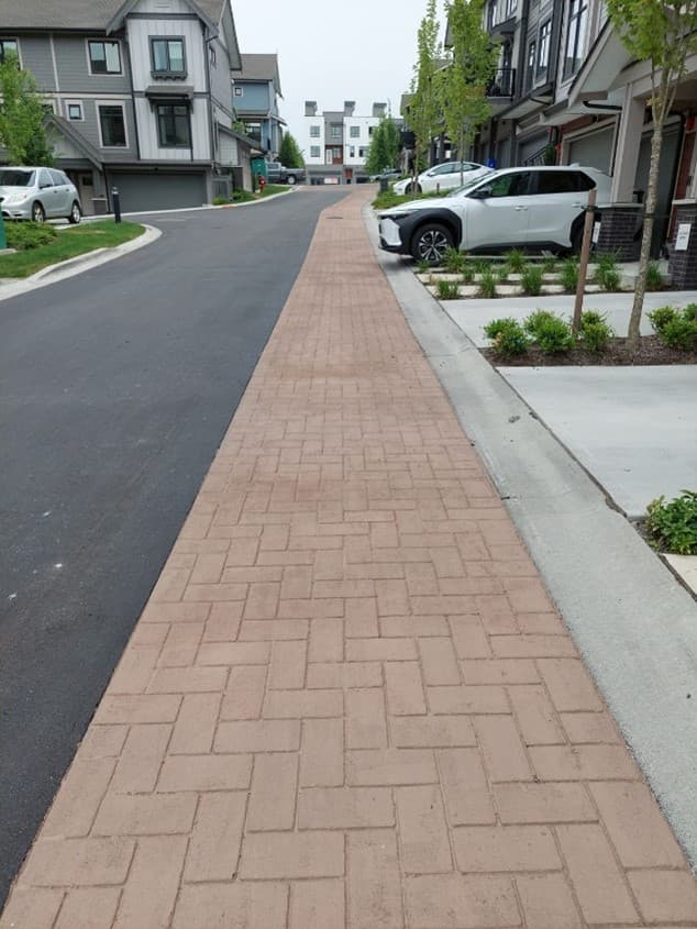 HUB Surface Systems townhome community paving — shared drive aisles and common areas at a townhome development