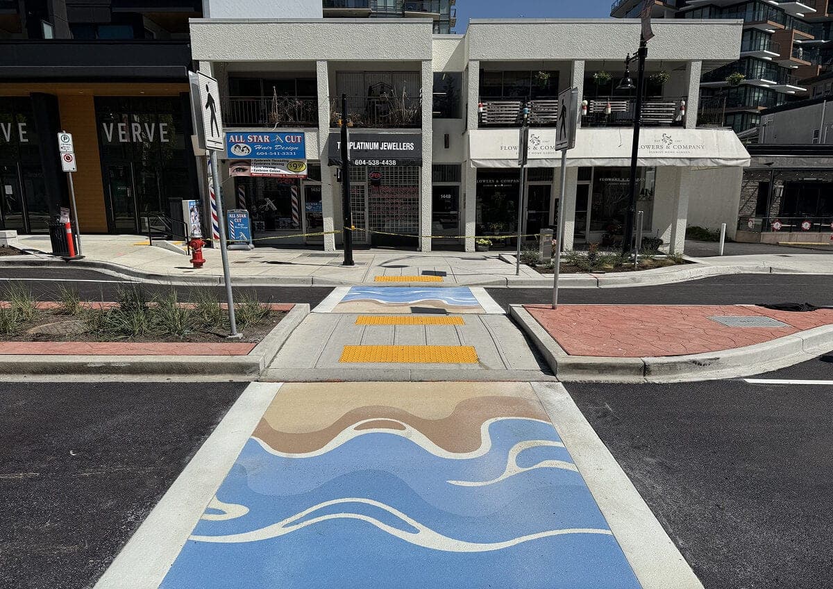 TrafficPatterns Installation — White Rock, BC — decorative pavement by HUB Surface Systems