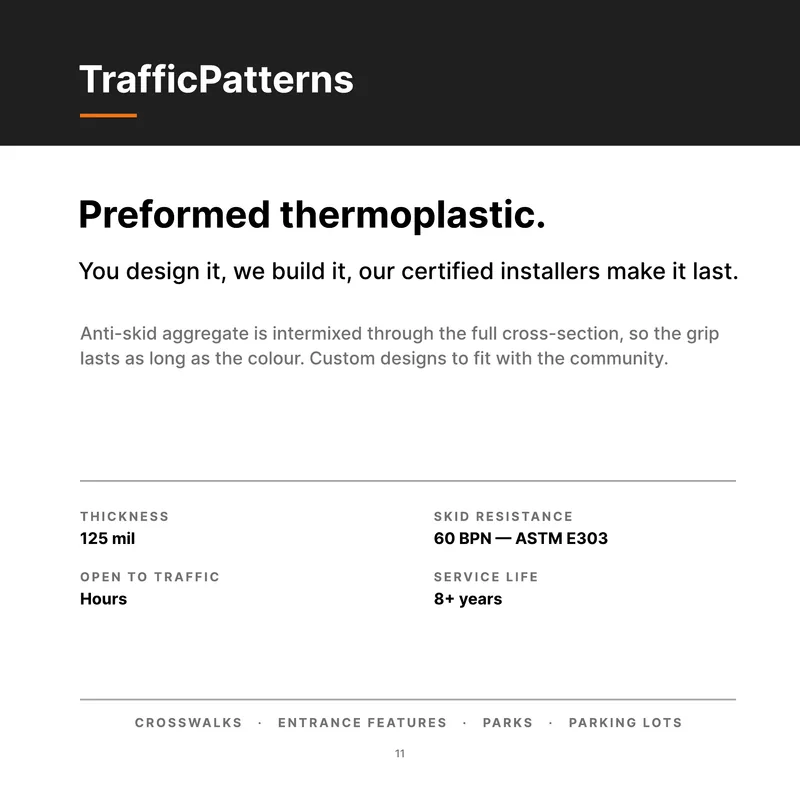 TrafficPatterns (Product Book, page 11)