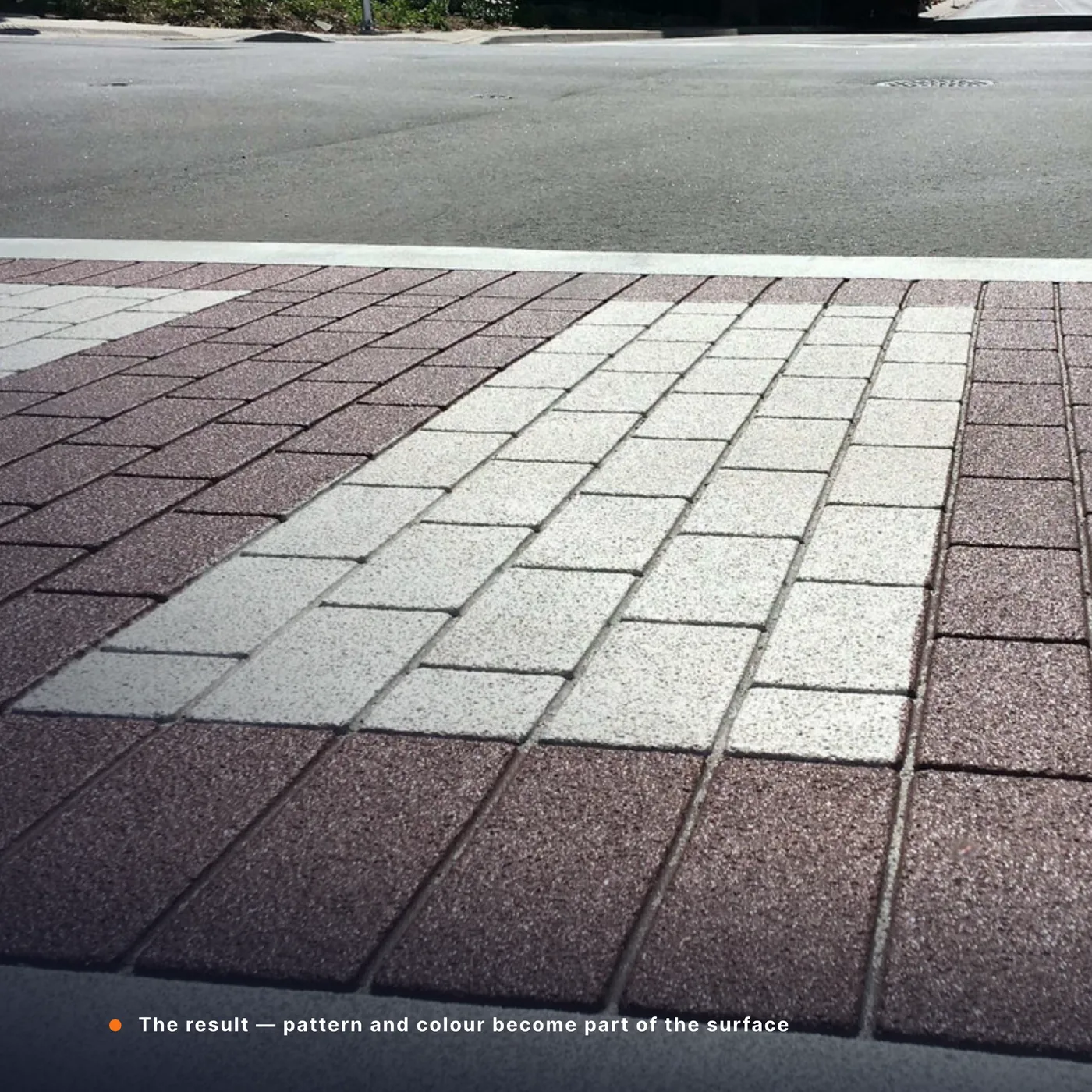 Stamped TrafficPatternsXD, the pattern and colour part of the surface