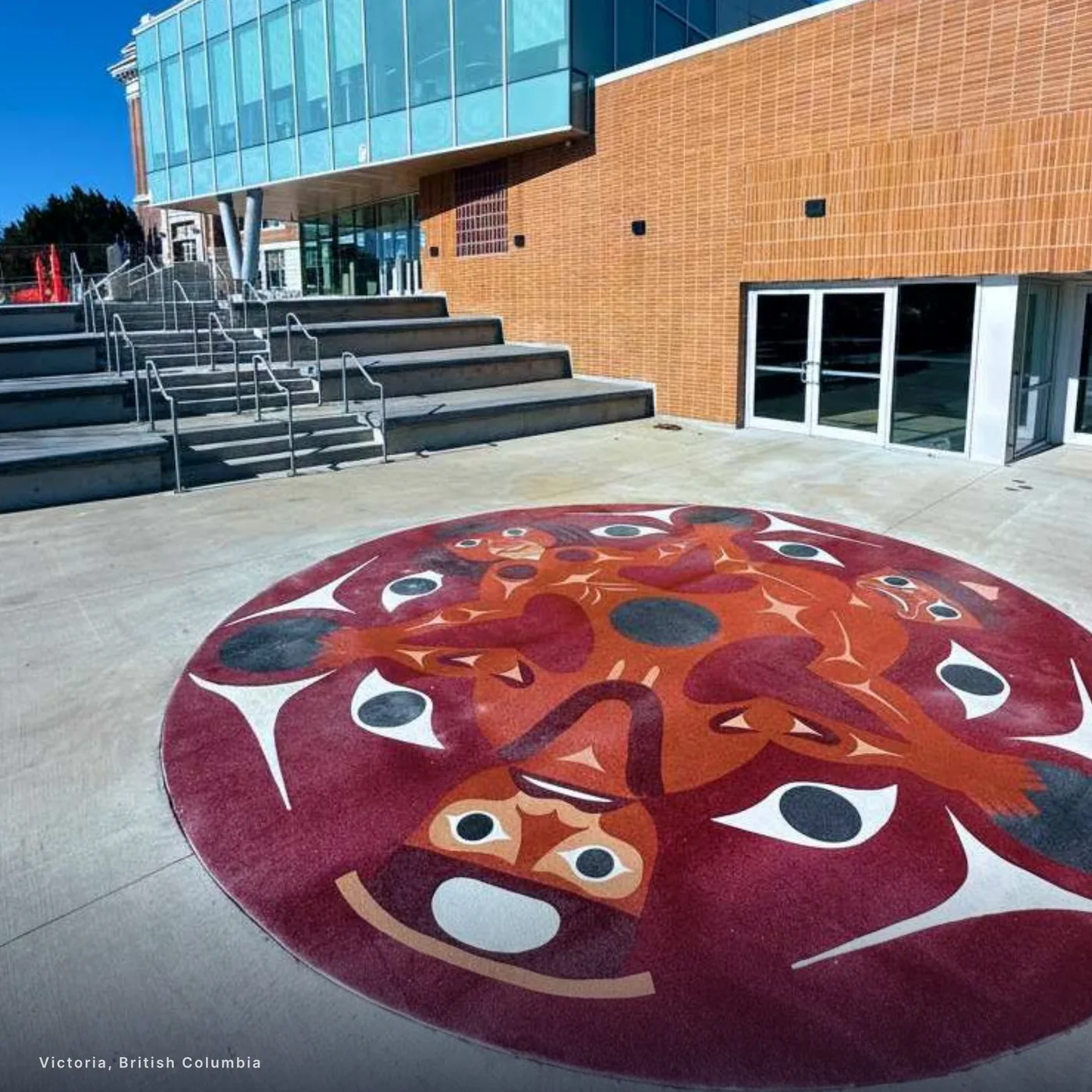 A DecoMark Indigenous design at Victoria High School, Victoria, British Columbia