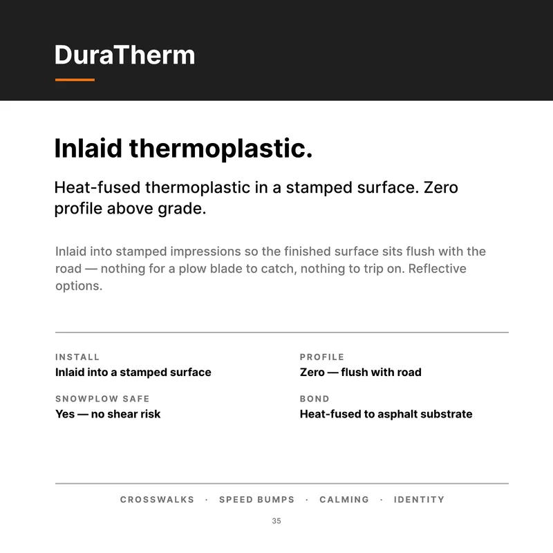 Inlaid thermoplastic. (Product Book, page 35)