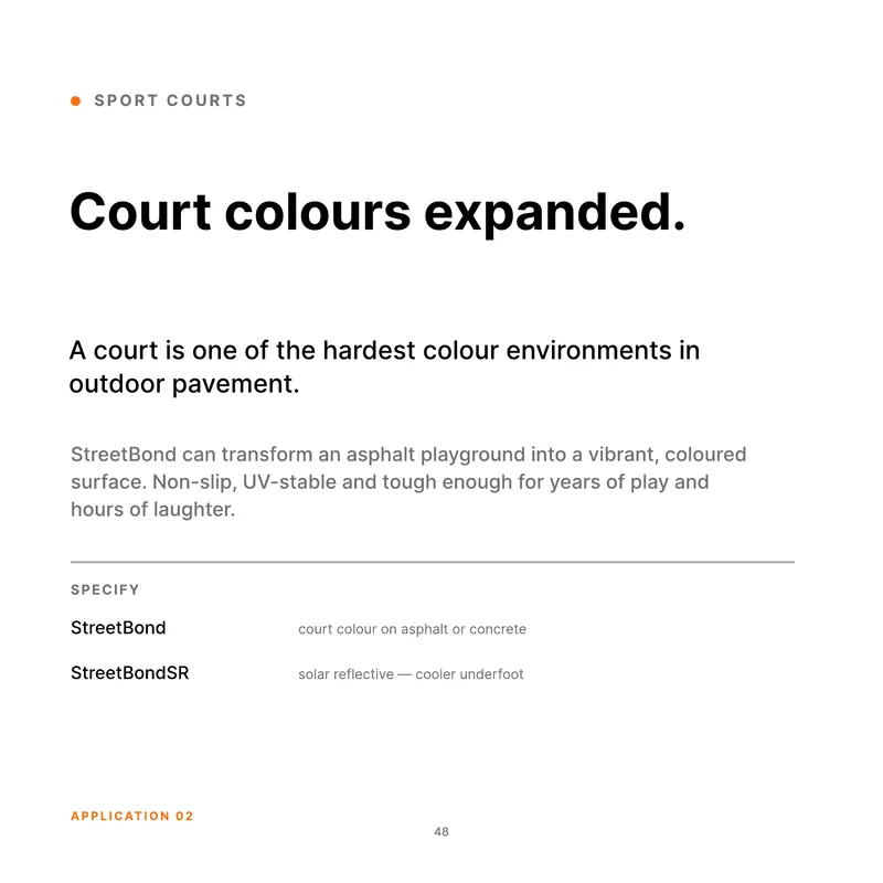 SPORT COURTS (Product Book, page 48)