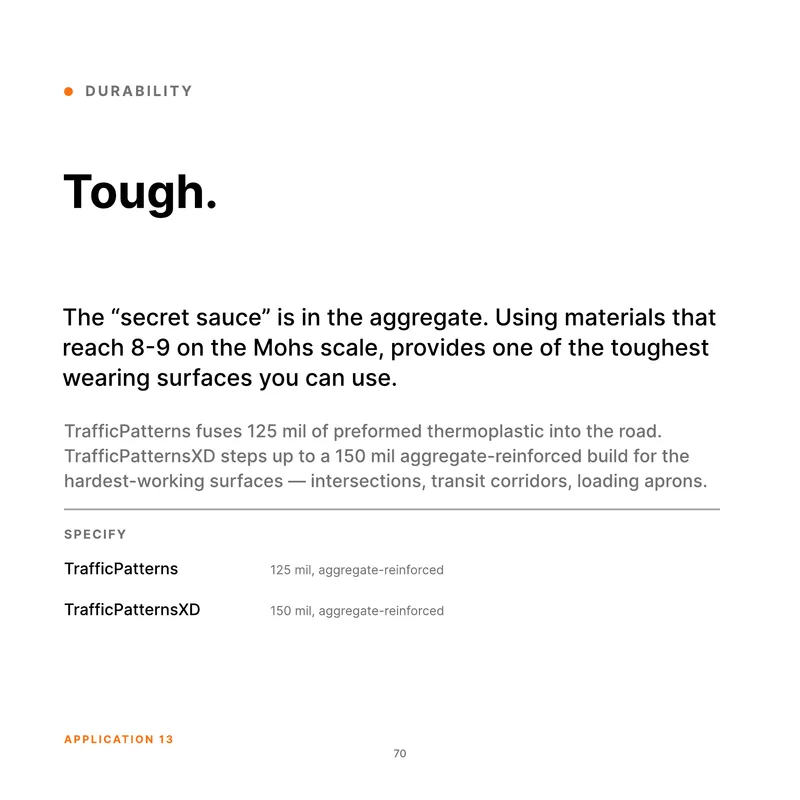The “secret sauce” is in the aggregate. Using materials that (Product Book, page 70)