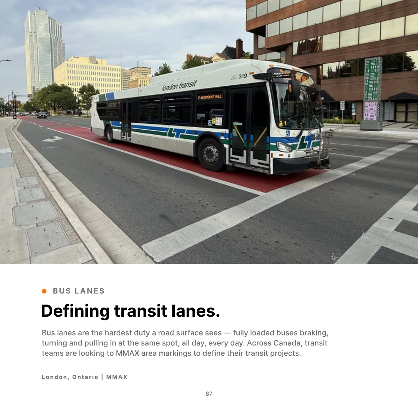 Defining transit lanes., MMAX
