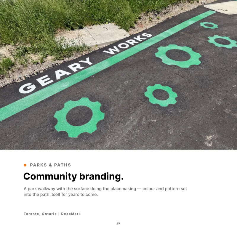 Community branding. (Product Book, page 97)