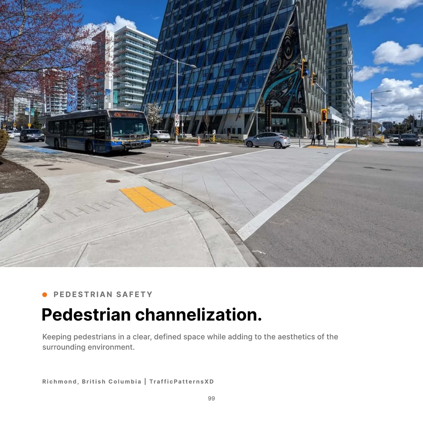 Pedestrian channelization., TrafficPatternsXD