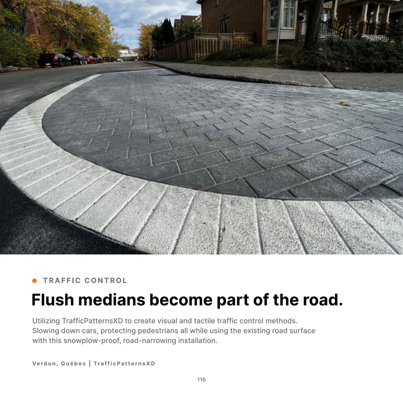 Flush medians become part of the road., TrafficPatternsXD