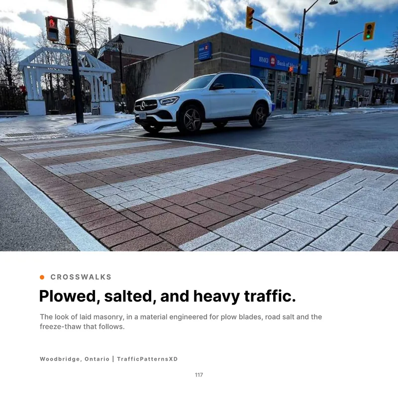 Plowed, salted, and heavy traffic. (Product Book, page 117)