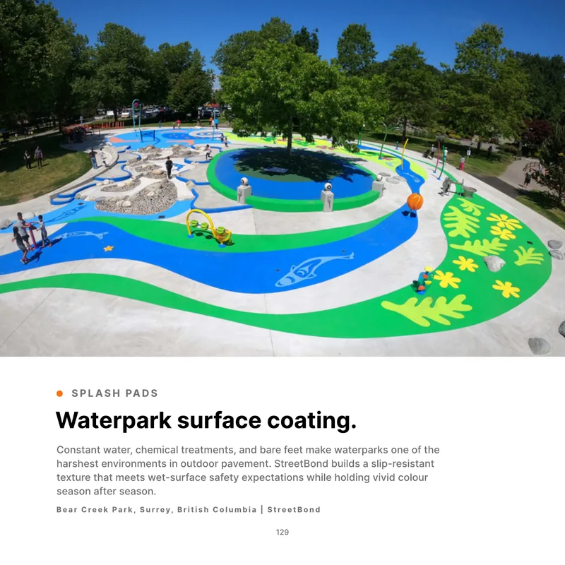 Waterpark surface coating. (Product Book, page 129)