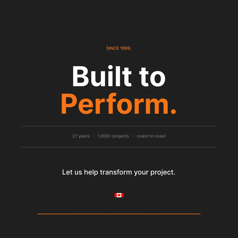 27 years · 1,000+ projects · coast to coast (Product Book, page 140)