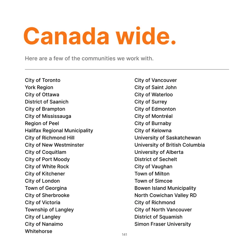 Canada wide. (Product Book, page 141)