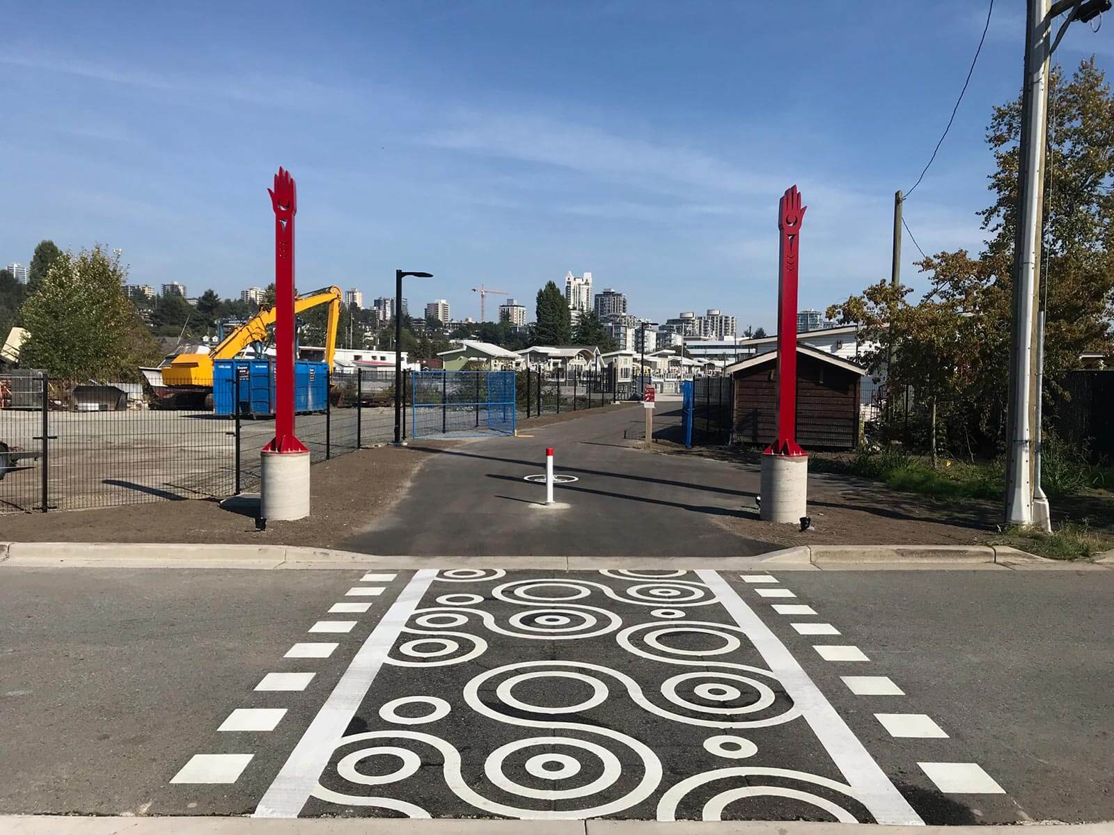 Spirit Trail North Vancouver Crosswalk with Duratherm preformed thermoplastic inlay