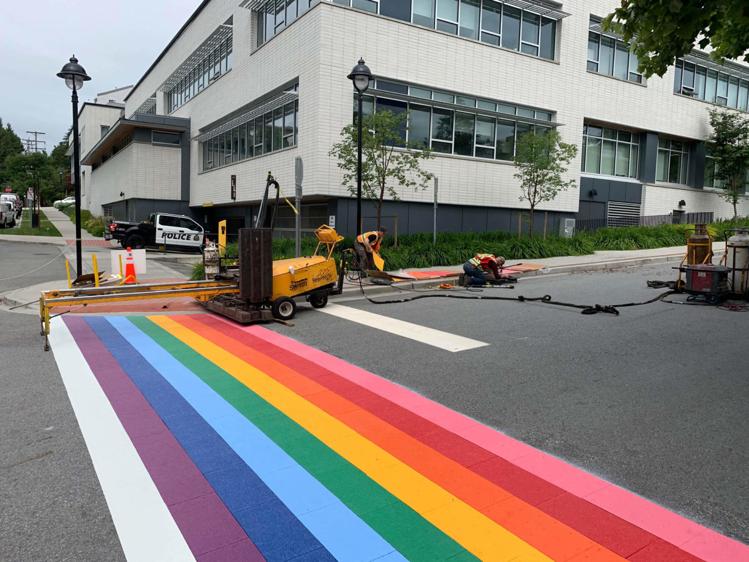 West Vancouver Rainbow Crosswalk HUB Surface Systems
