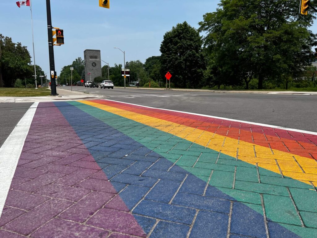 Pride-inspired rainbow crosswalk