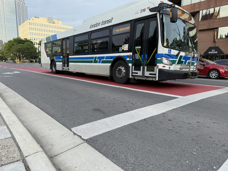 East London Link Bus on Street